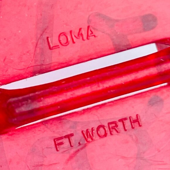 Vintage Red Loma Ft. Worth Plastic Cookie Cutter - Picture 3 of 4